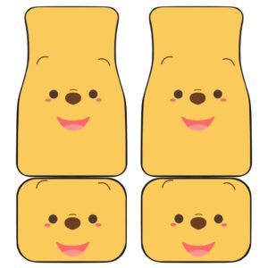 Pooh Face Front And Back Car Mats