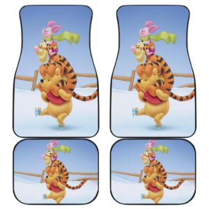 Pooh Friends Playing in Winter Car Floor Mats 191030