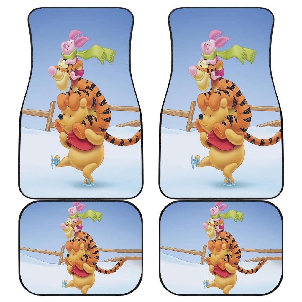 Pooh Friends Playing in Winter Car Floor Mats 191030 Pooh Friends Playing in Winter Car Floor Mats 191030