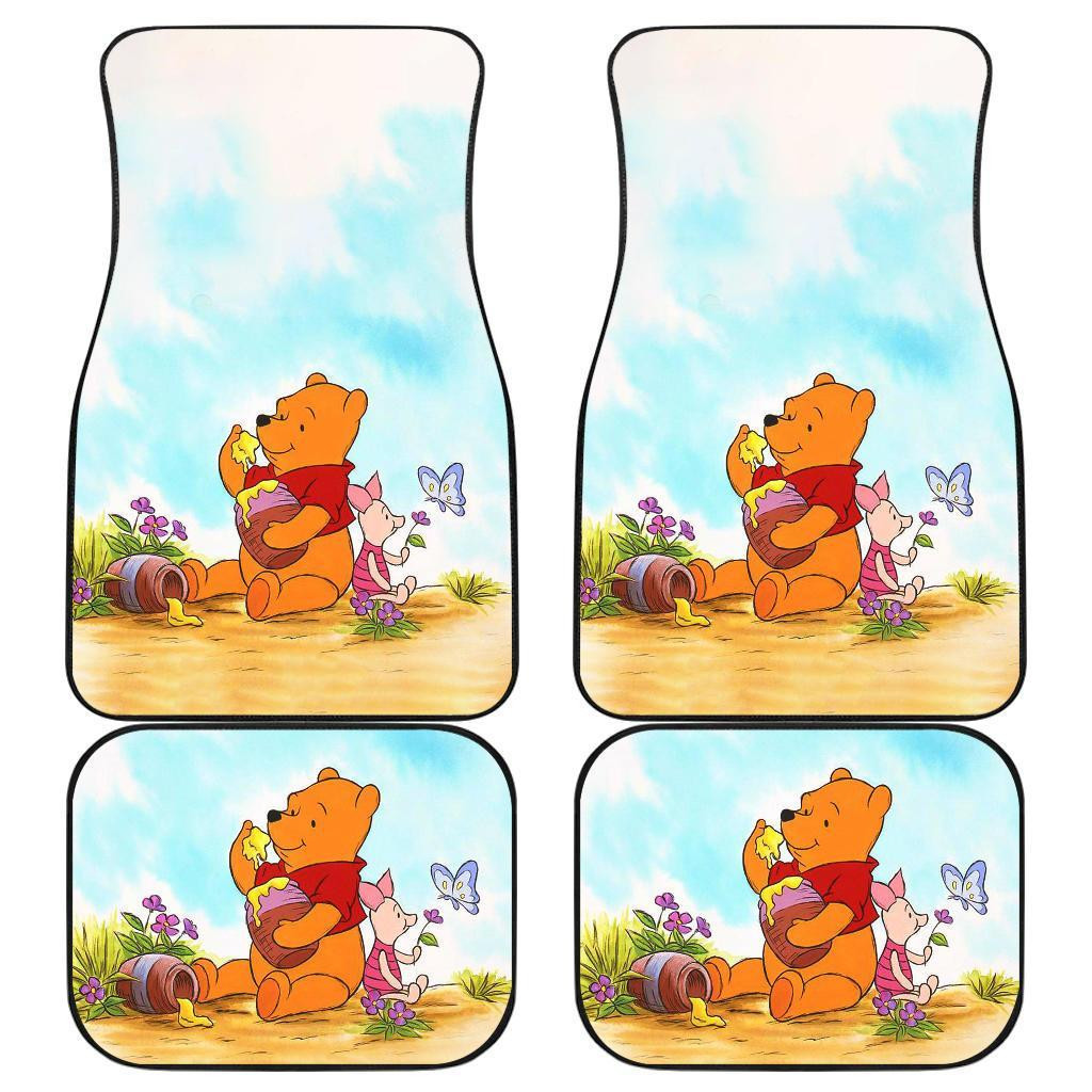 Pooh in Woods Eating Honey Car Floor Mats 191030 Pooh in Woods Eating Honey Car Floor Mats 191030