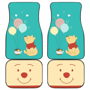 Pooh with Balloons in Blue theme Car Floor Mats 191030