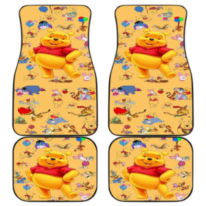 Pooh with Colorful Symbols Car Floor Mats 191030
