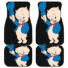 Porky Pig Funny in Black theme Car Floor Mats 191030