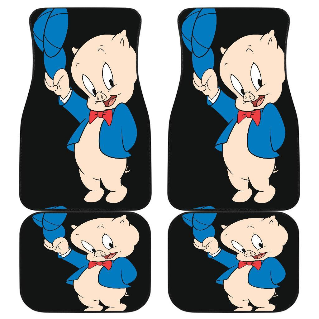 Porky Pig Funny in Black theme Car Floor Mats 191030 Porky Pig Funny in Black theme Car Floor Mats 191030
