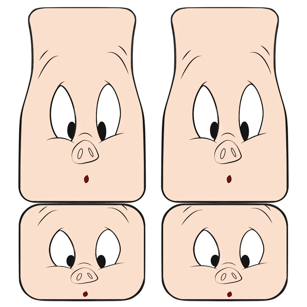 Porky Pig Suprise Face Car Floor Mats 191030 Porky Pig Suprise Face Car Floor Mats 191030