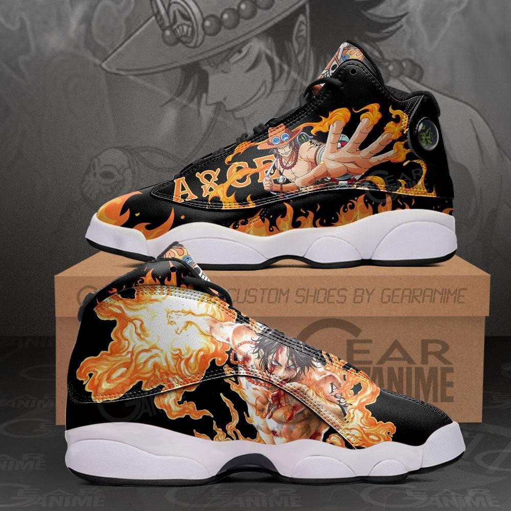 Portgas D Ace Anime One Piece Air Jordan 13 Shoes Portgas D Ace Anime One Piece Air Jordan 13 Shoes