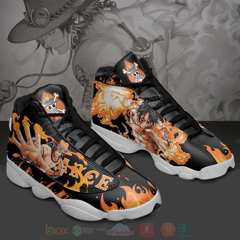 Portgas D Ace One Piece Custom Anime Air Jordan 13 Shoes Portgas D Ace One Piece Custom Anime Air Jordan 13 Shoes
