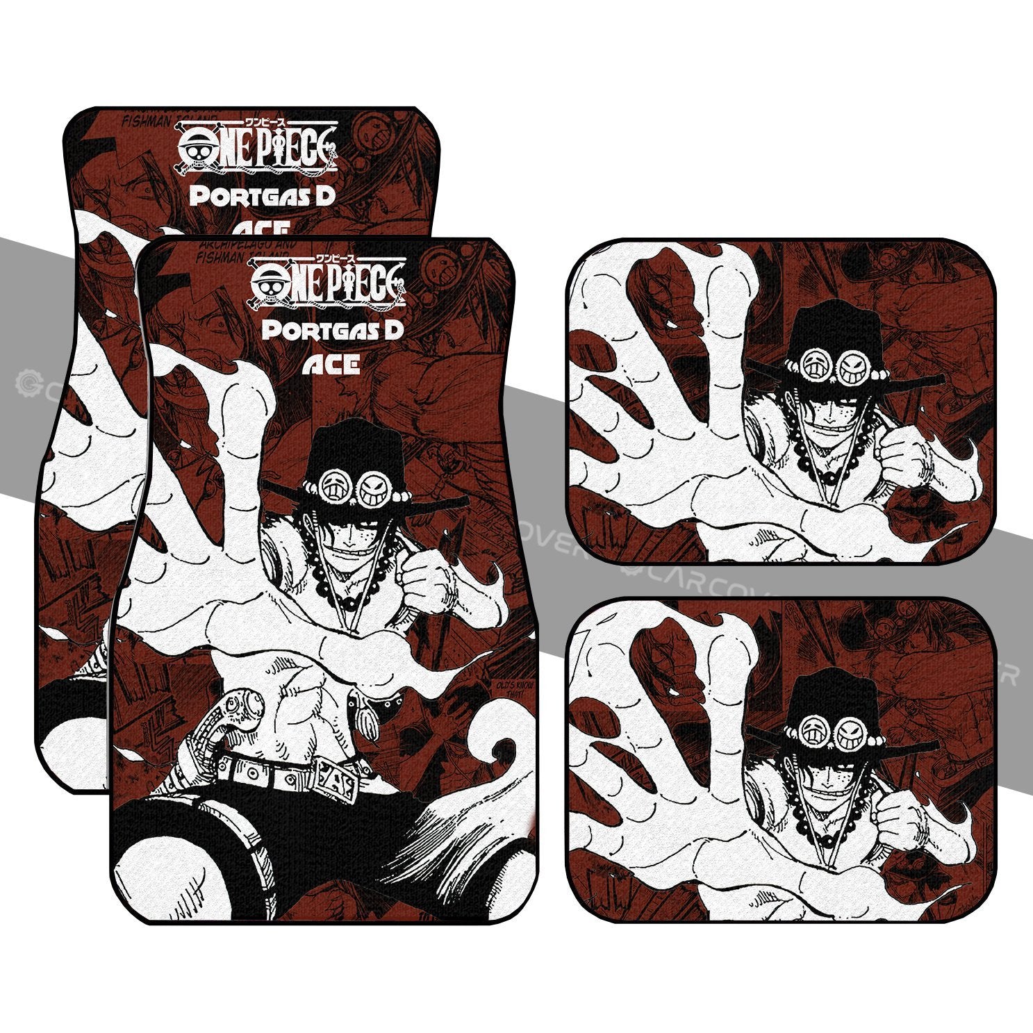 Portgas D. Ace Car Floor Mats Custom Anime Mix Manga One Piece Car Interior Accessories Portgas D. Ace Car Floor Mats Custom Anime Mix Manga One Piece Car Interior Accessories