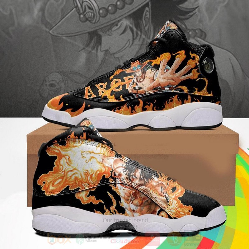 Portgas D Ace One Piece Anime Air Jordan 13 Shoes Portgas D Ace One Piece Anime Air Jordan 13 Shoes