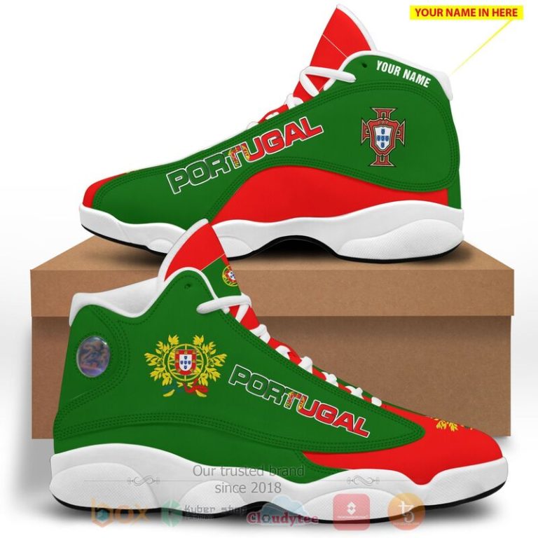 Portugal-Personalized-Green-Air-Jordan-13-Shoes-1