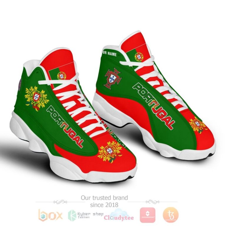 Portugal-Personalized-Green-Air-Jordan-13-Shoes-3