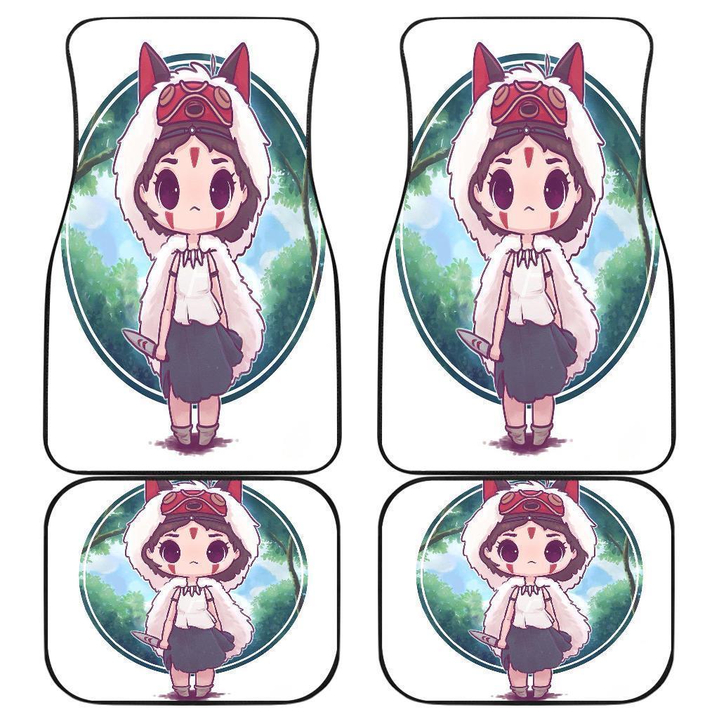 Princess Mononoke Chibi Cute Car Floor Mats Princess Mononoke Chibi Cute Car Floor Mats
