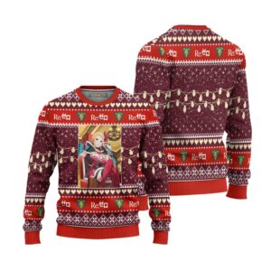 Priscilla Barielle Anime Ugly Christmas Sweater Custom Re Zero Xmas Gift
