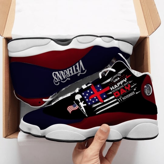Proud To Be American Veteran All Over Printed Air Jordan 13 Sneakers Proud To Be American Veteran All Over Printed Air Jordan 13 Sneakers