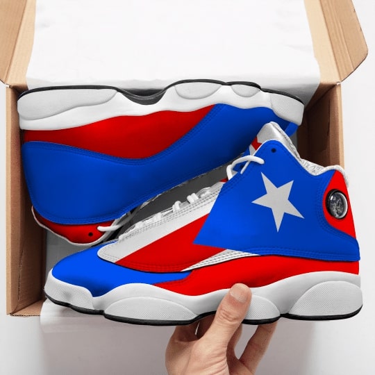Puerto Rico Flag All Over Printed Air Jordan 13 Sneakers Puerto Rico Flag All Over Printed Air Jordan 13 Sneakers