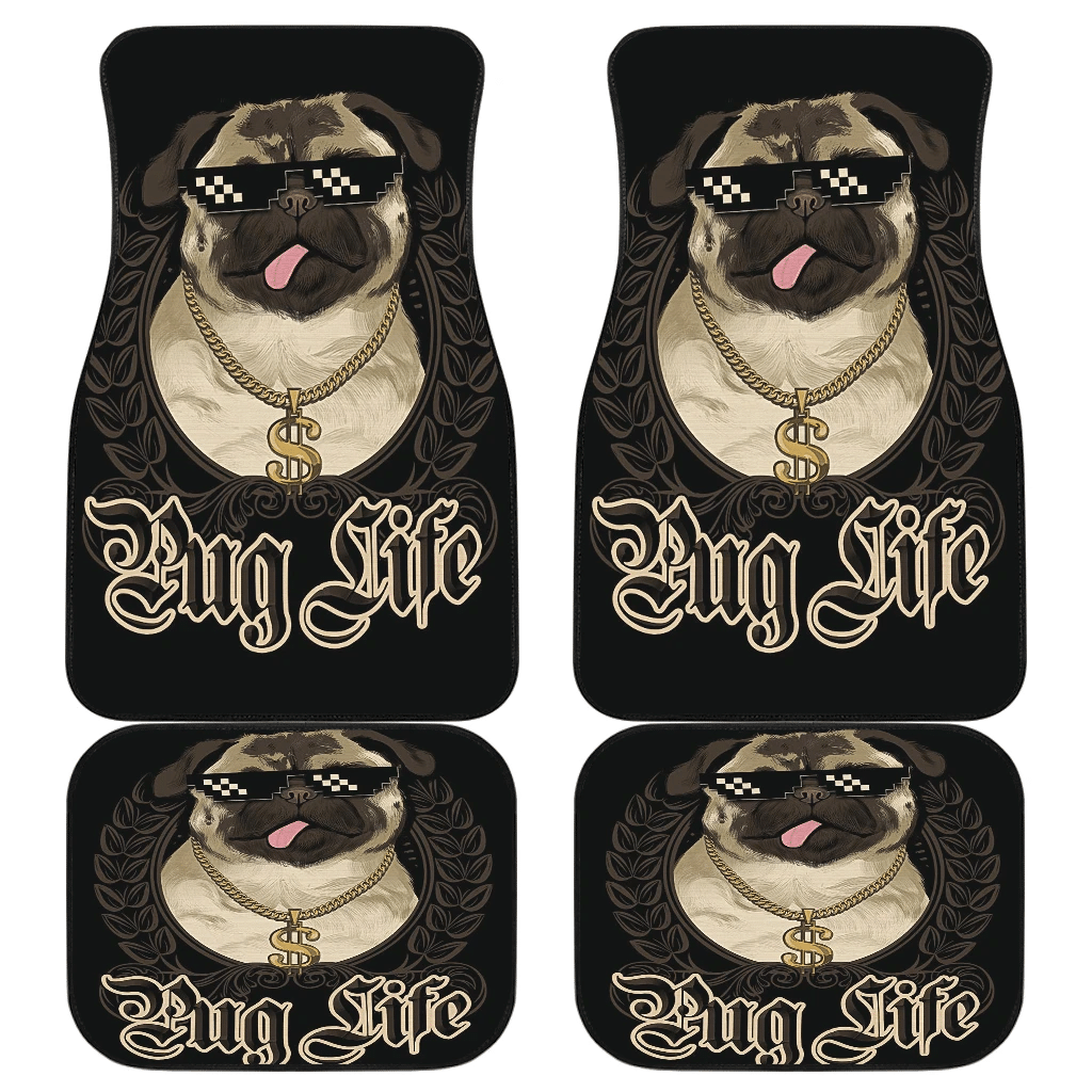 Pug Life Cool Car Floor Mats Amazing Gift Ideas H040220 Pug Life Cool Car Floor Mats Amazing Gift Ideas H040220