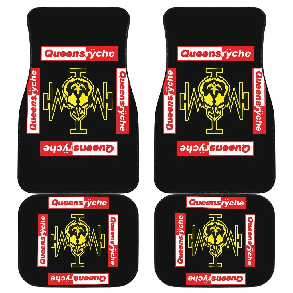 Queens Head Logo Black Queensryche Car Floor Mats UBC032307 Queens Head Logo Black Queensryche Car Floor Mats UBC032307