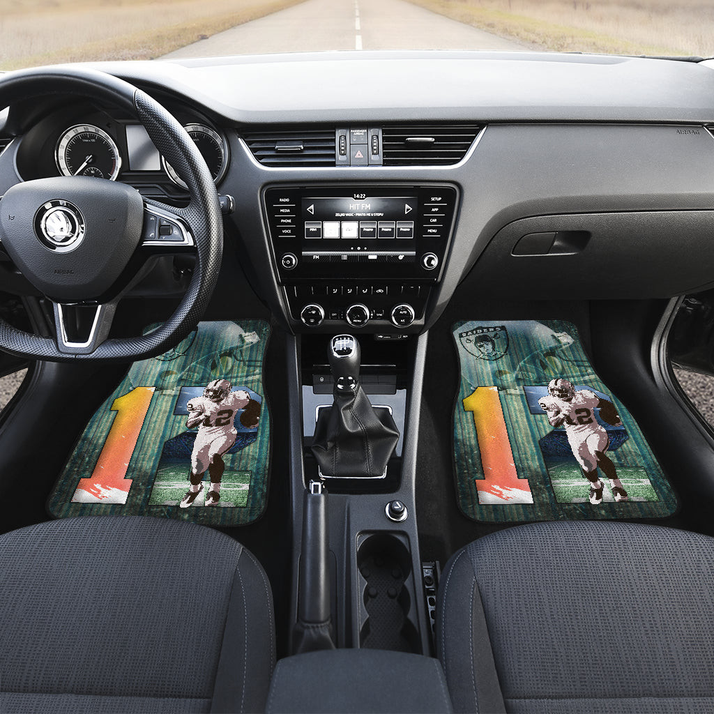 Raiders-American-Football-Las-Vegas-Player-Running-Fading-Helmet-Car-Floor-Mats-1