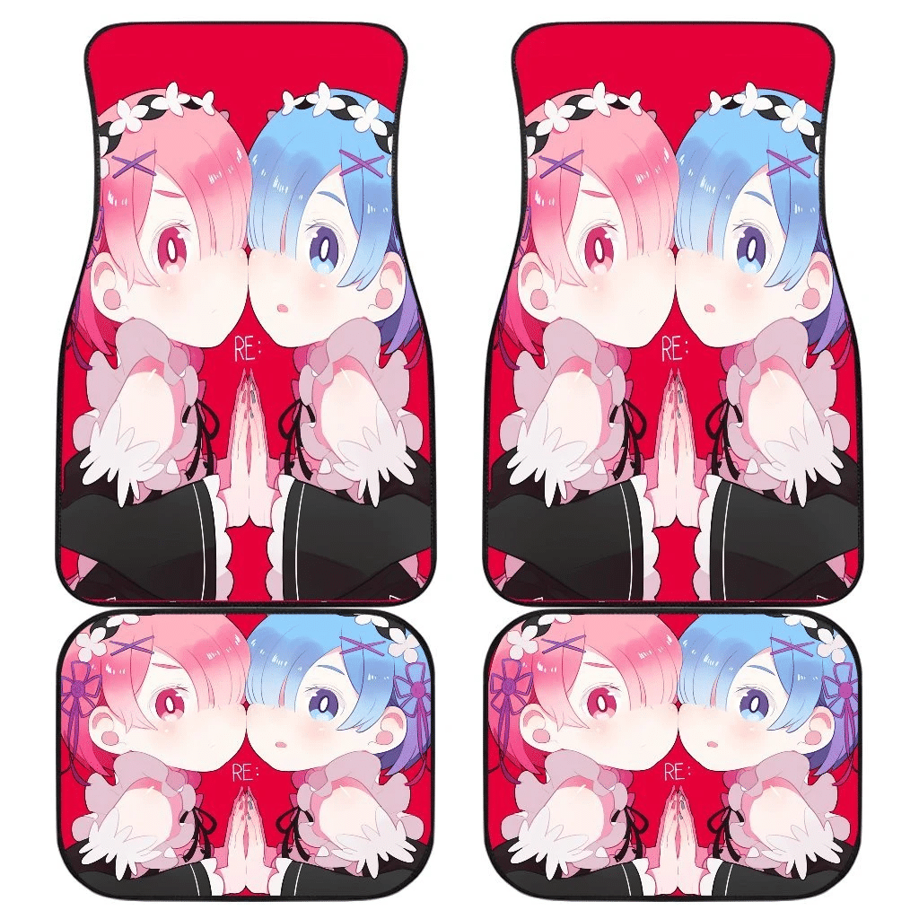 Ram And Rem Re Zero Cute Anime Girl Car Floor Mats 191030 Ram And Rem Re Zero Cute Anime Girl Car Floor Mats 191030