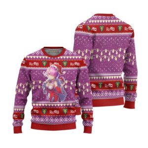 Ram Anime Ugly Christmas Sweater Custom Re Zero Xmas Gift
