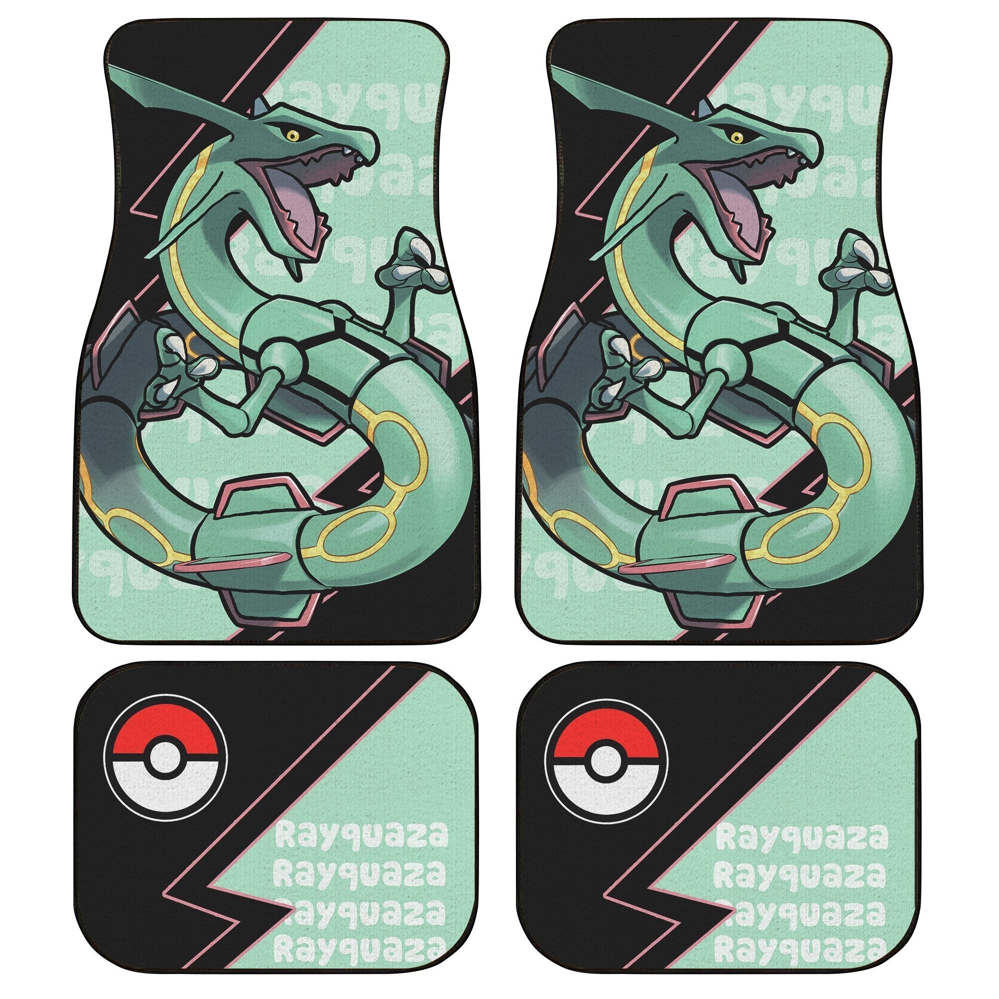 Rayquaza Car Floor Mats Custom Anime Pokemon Car Interior Accessories Rayquaza Car Floor Mats Custom Anime Pokemon Car Interior Accessories