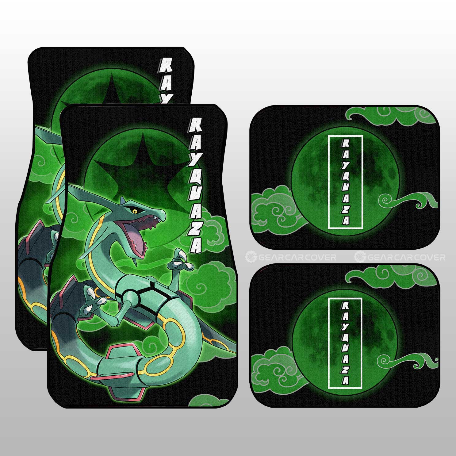Rayquaza Car Floor Mats Custom Pokemon Anime Car Accessories For Anime Fans Rayquaza Car Floor Mats Custom Pokemon Anime Car Accessories For Anime Fans