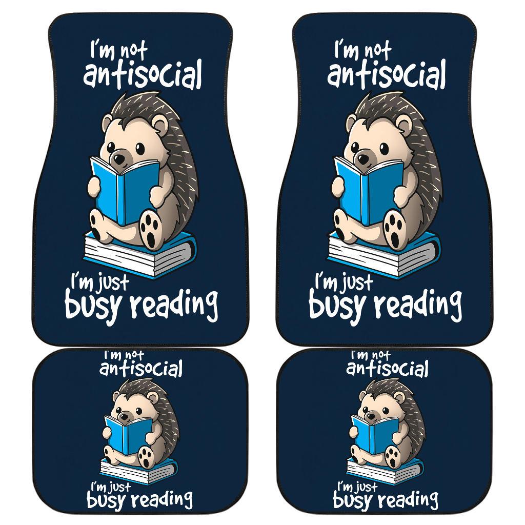 Reading Hedgehog Front And Back Car Mats Reading Hedgehog Front And Back Car Mats