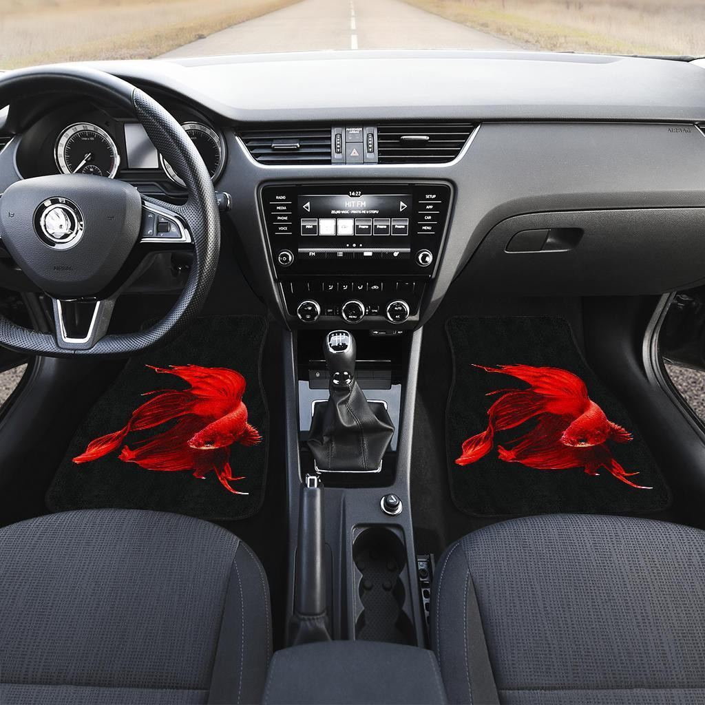 Red-Fish-Beauty-in-Black-theme-Car-Floor-Mats-191030-1
