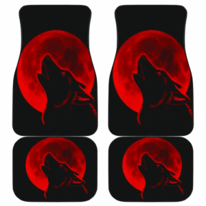Red Moon Wolf Animal Wild Car Floor Mats 191030
