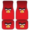 Red Of Angry Bird Face Car Floor Mats