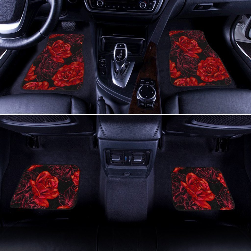 Red-Rose-Car-Floor-Mats-Custom-Floral-Car-Interior-Accessories-1