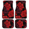 Red Rose Car Floor Mats Custom Floral Car Interior Accessories