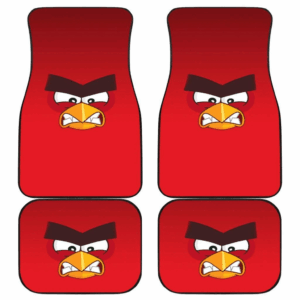 Red of Angry Bird Face Car Floor Mats 191017