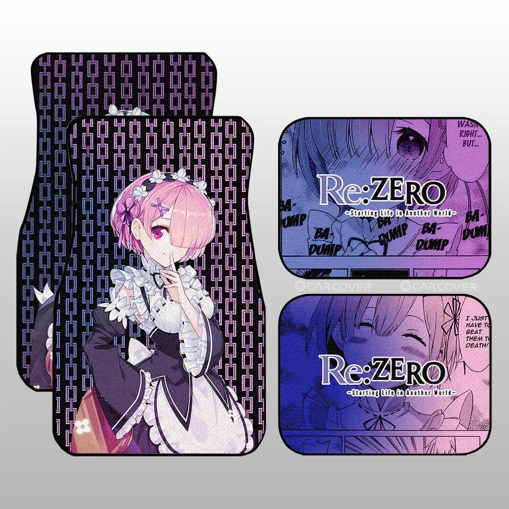 Rem And Ram Car Floor Mats Custom Re:Zero Anime Car Accessories Rem And Ram Car Floor Mats Custom Re:Zero Anime Car Accessories