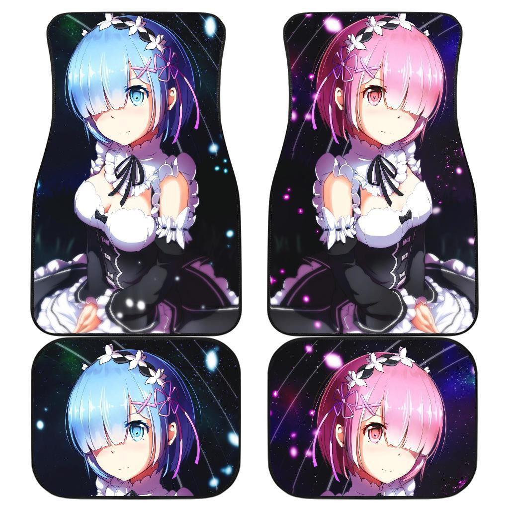 Rem And Ram Re Zero Pretty Grils Car Floor Mats 191030 Rem And Ram Re Zero Pretty Grils Car Floor Mats 191030