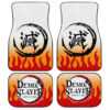 Rengoku Uniform Car Floor Mats Custom Demon Slayer Anime Car Accessories