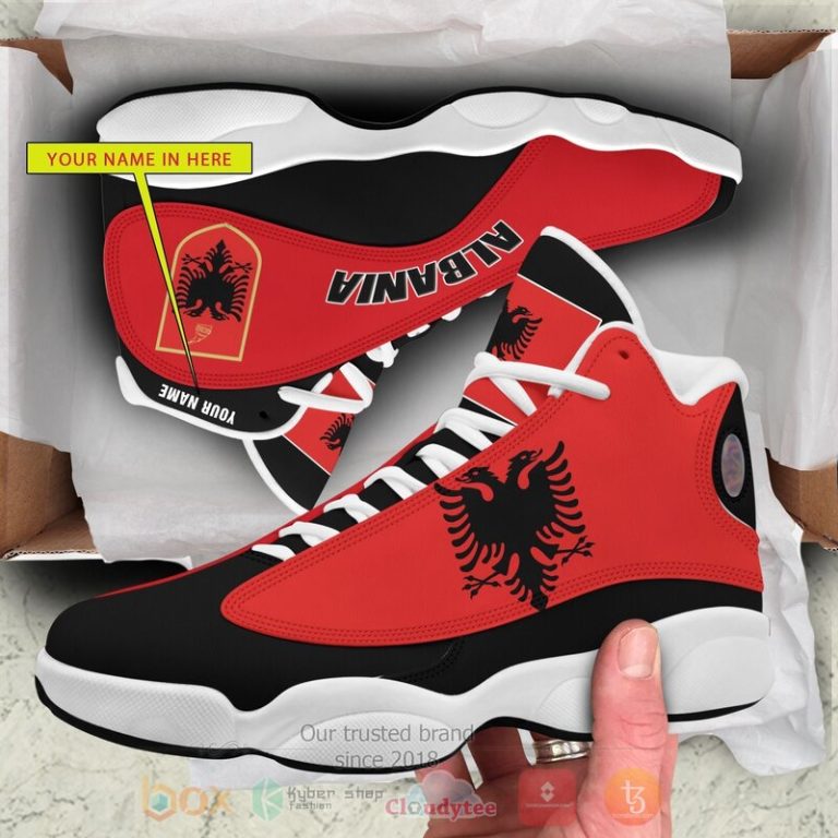Republic-Of-Albania-Personalized-Air-Jordan-13-Shoes-1
