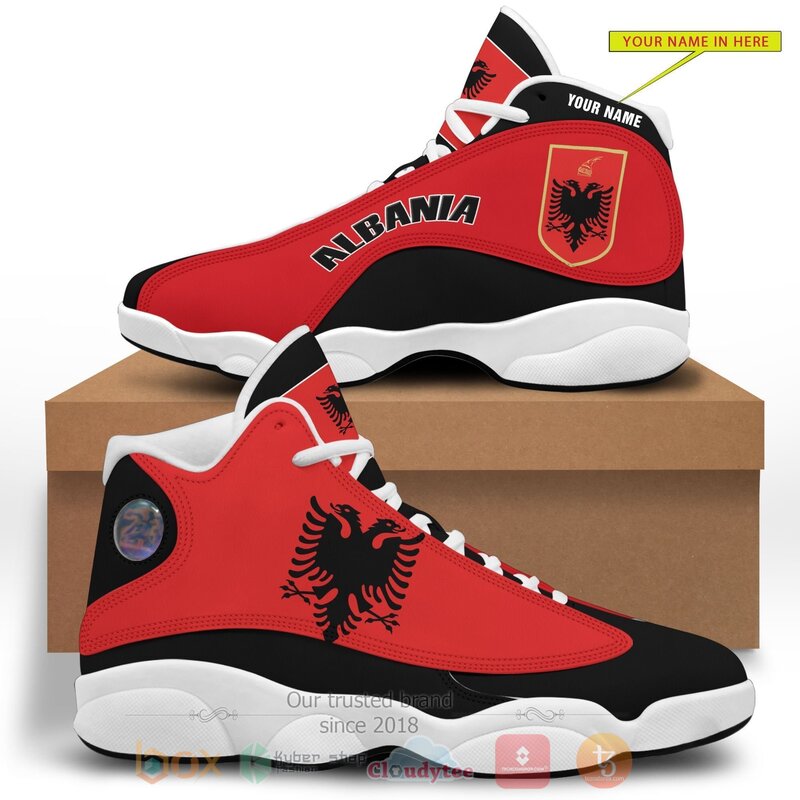 Republic Of Albania Personalized Air Jordan 13 Shoes Republic Of Albania Personalized Air Jordan 13 Shoes