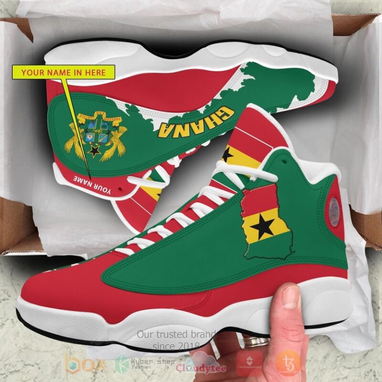 Republic-Of-Ghana-Personalized-Air-Jordan-13-Shoes-1