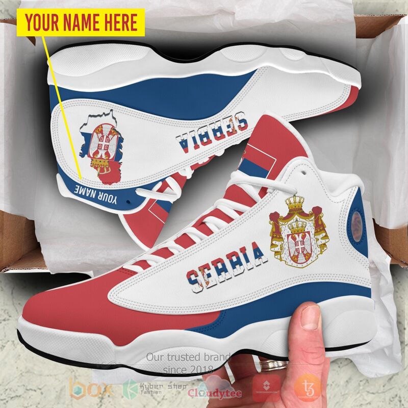 Republic Of Serbia Personalized Air Jordan 13 Shoes Republic Of Serbia Personalized Air Jordan 13 Shoes