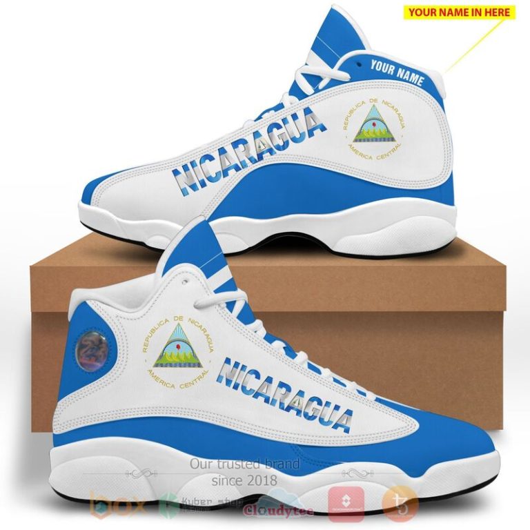 Republica-De-Nicaragua-America-Central-Personalized-Air-Jordan-13-Shoes-1
