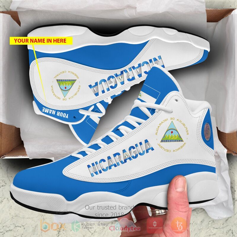Republica De Nicaragua America Central Personalized Air Jordan 13 Shoes Republica De Nicaragua America Central Personalized Air Jordan 13 Shoes
