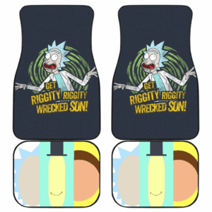 Rick & Morty Car Floor Mats – Rick And Morty Get Riggity Wrecked Son Minimal Car Mats UBC022619
