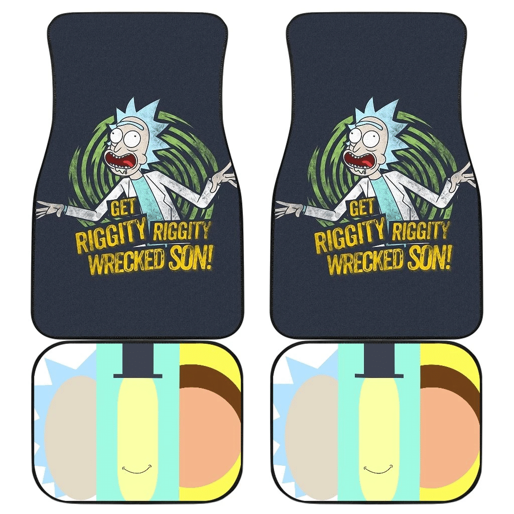 Rick & Morty Car Floor Mats – Rick And Morty Get Riggity Wrecked Son Minimal Car Mats UBC022619 Rick & Morty Car Floor Mats – Rick And Morty Get Riggity Wrecked Son Minimal Car Mats UBC022619