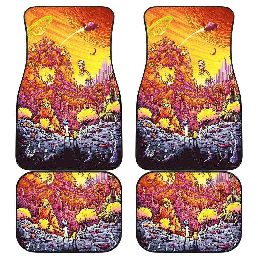 Rick Morty Cartoon Art Car Floor Mats 191030 Rick Morty Cartoon Art Car Floor Mats 191030