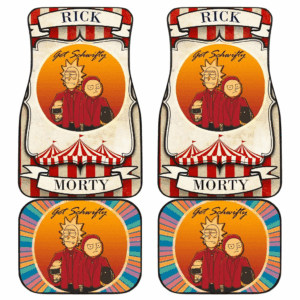 Rick Morty Get Schwifty Circus Vintage Rick And Morty Car Floor Mats UBC041906