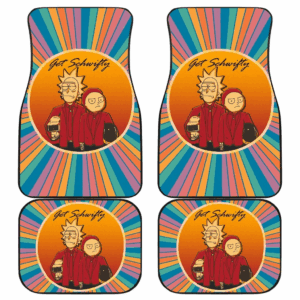 Rick Morty Get Schwifty Retrowave Rick And Morty Car Floor Mats UBC041907
