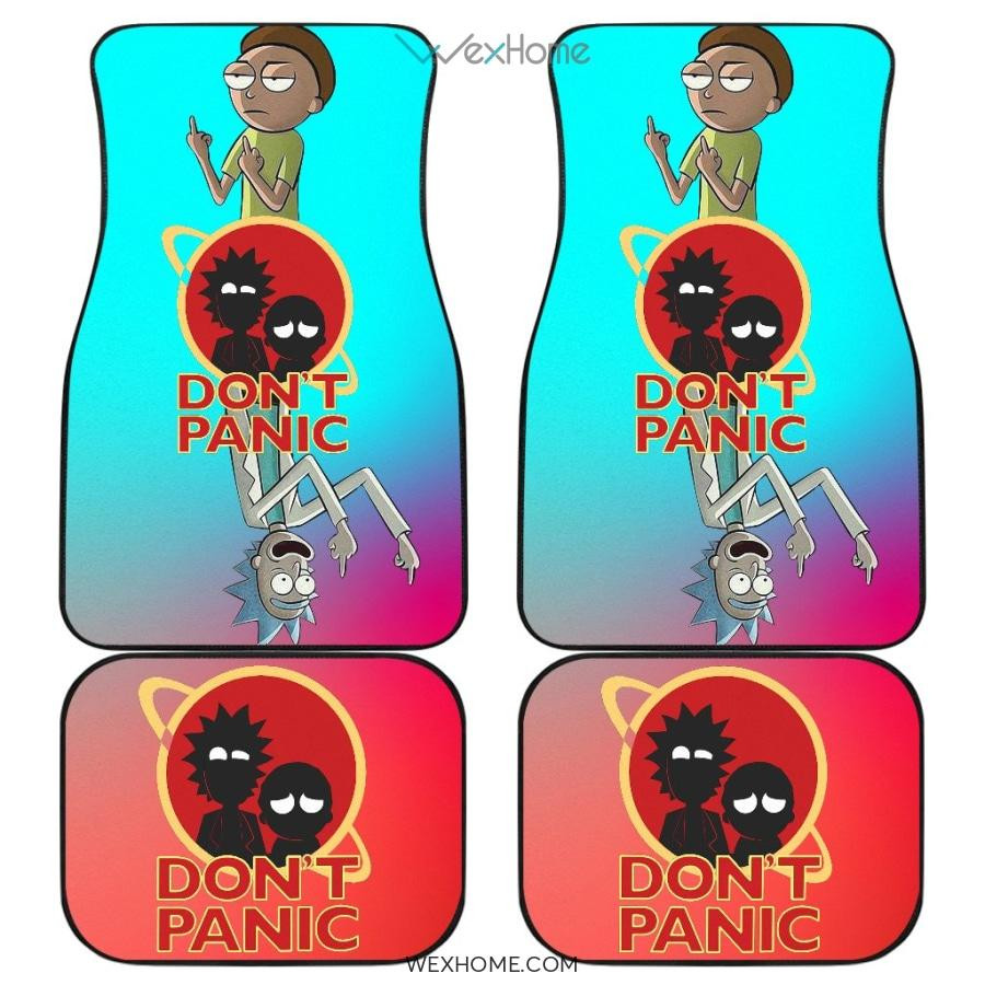 Rick & Morty Silhouette Don’t Panic Rick And Morty Car Floor Mats UBC041402 Rick & Morty Silhouette Don’t Panic Rick And Morty Car Floor Mats UBC041402