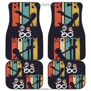 Rick Morty Silhouette Infinity Vintage Rick And Morty Car Floor Mats UBC041903