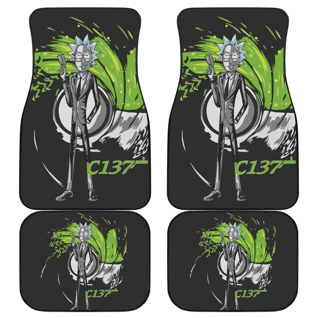 Rick Sanchez As James Bond Rick And Morty Cartoon Car Floor Mats UBC022610 Rick Sanchez As James Bond Rick And Morty Cartoon Car Floor Mats UBC022610